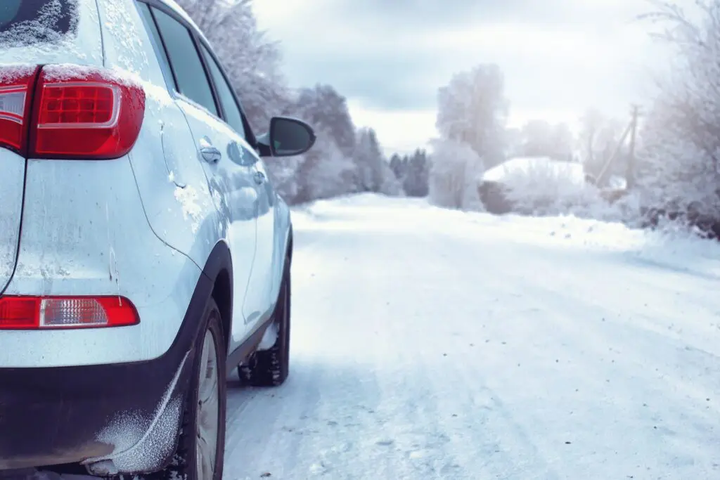 SUV with used winter tires